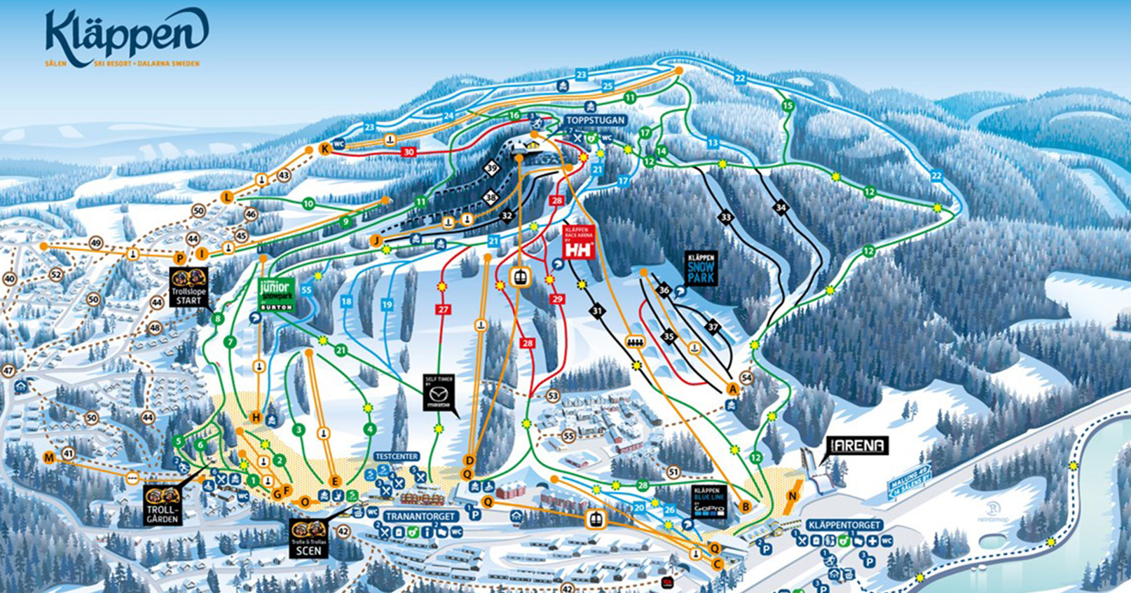 Klappen Resized Piste Map
