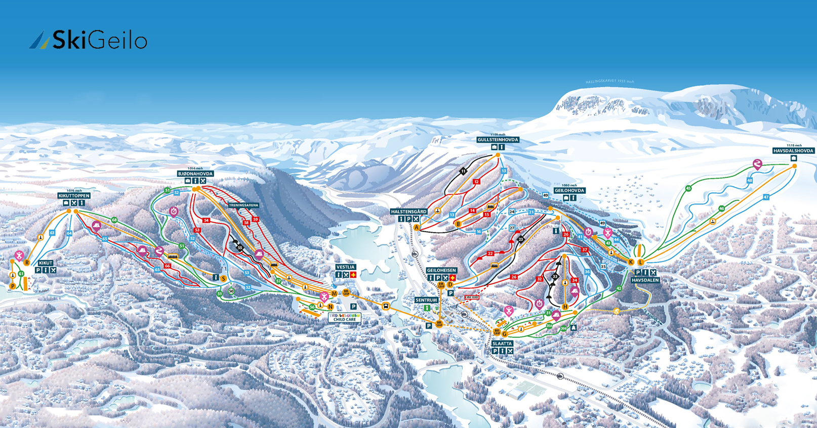 Geilo Resized Piste Map